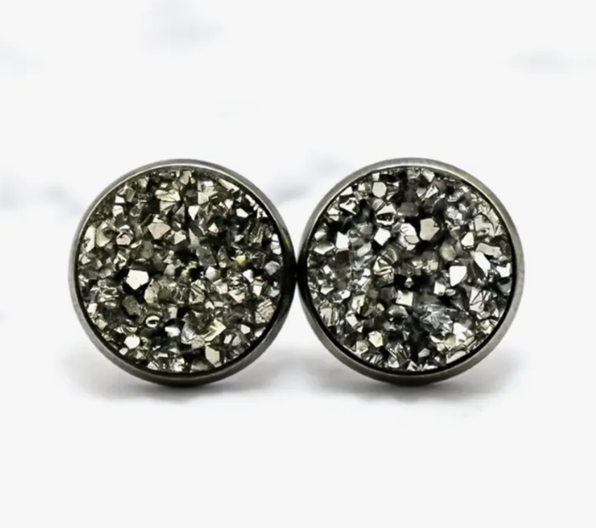 Druzy Stud Earrings