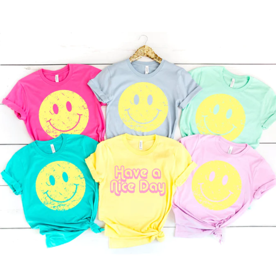 Bright Yellow Smilie tee