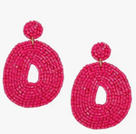 Seed Bead Ring Statement Earrings